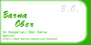 barna ober business card